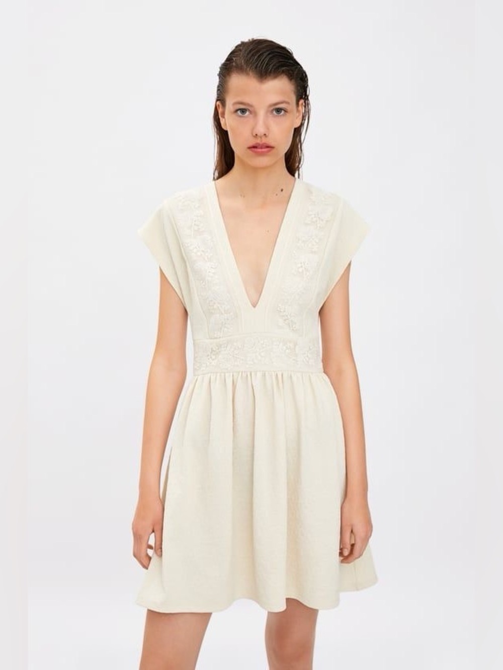Zara Contrasting Lace Dress - NWT